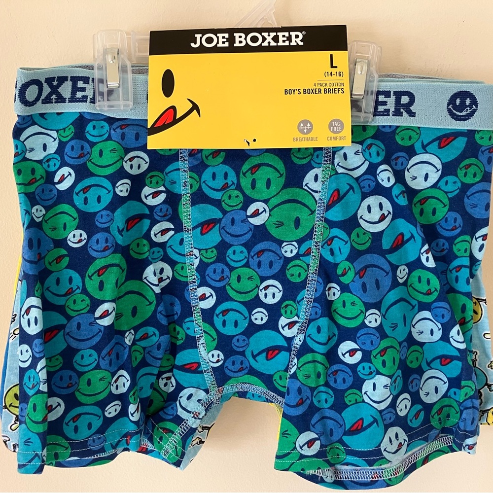 NEW- Joe Boxer set of 4 Boys Boxer Briefs. Size L 14/16